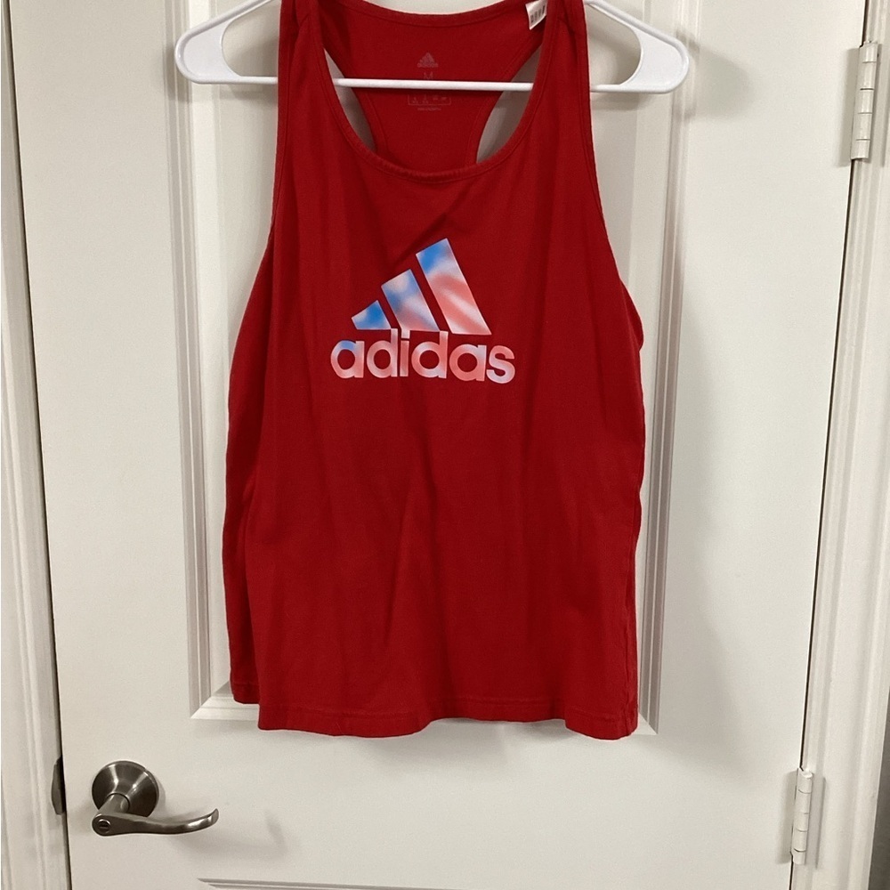 Adidas Red Sleeveless Top